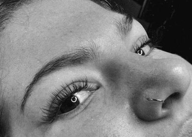 Close-up of styled eyelashes at Lashiez, Pretoria, Gauteng, ZA. Enhance beauty with premium lash extensions.