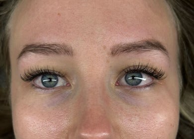 Close-up of beautiful eyelashes done at Lashiez, Pretoria, Gauteng, ZA for a stunning look.