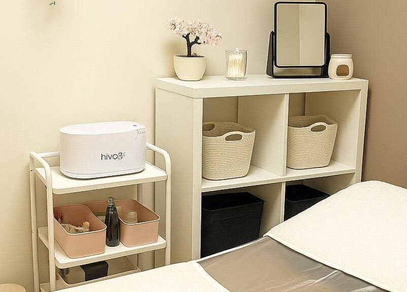 Cozy treatment room at The Wax Edit - Beauty by SM, Eaton Socon, England, GB, featuring soft lighting and decor.