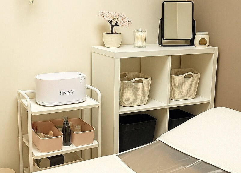 Cozy treatment room at The Wax Edit - Beauty by SM, Eaton Socon, England, GB, featuring soft lighting and decor.