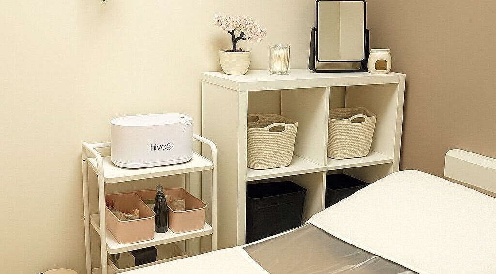 Cozy treatment room at The Wax Edit - Beauty by SM, Eaton Socon, England, GB, featuring soft lighting and decor.