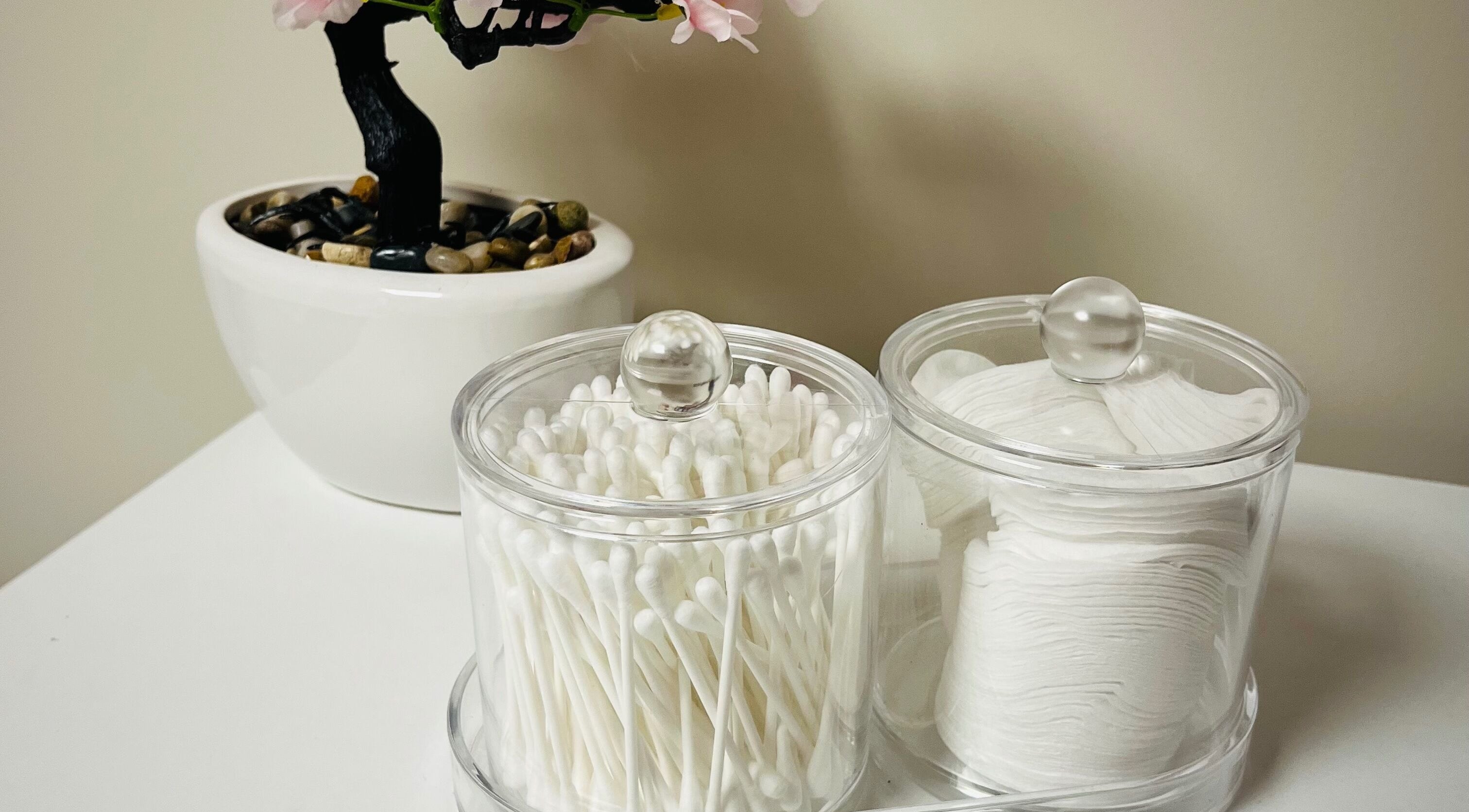 Elegant setup at The Wax Edit - Beauty by SM, Eaton Socon, England, GB, showcasing beauty tools and a bonsai.