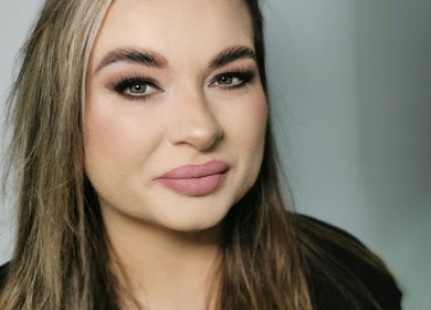 Close-up of radiant face showcasing makeup at AP Beauty Therapy, Swords, County Dublin, IE.