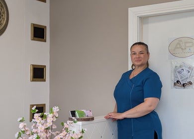 AP Beauty Therapy in Swords, County Dublin, IE. A professional greets at the door with a friendly smile.