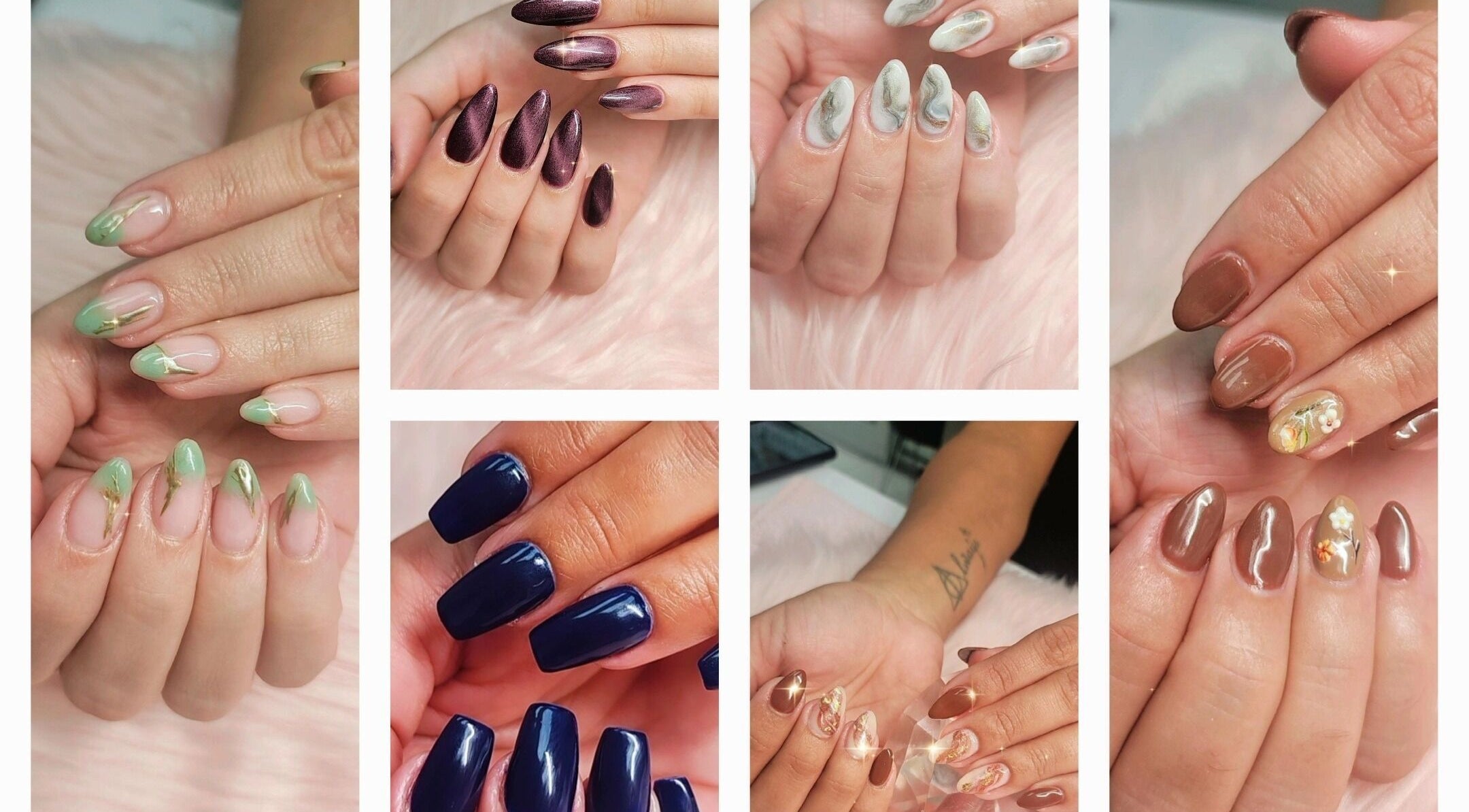 Diseños de uñas en Yenny Nails, Miami, Florida, US: manicura elegante y colorida.