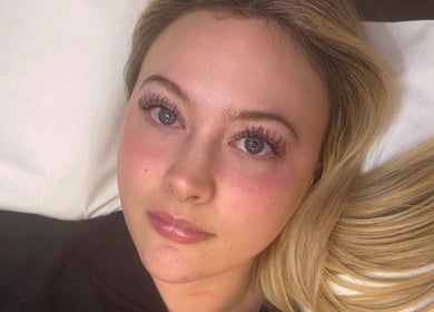 Woman with styled lashes at Lashes by Georgia, Stoke-on-Trent, England, GB.