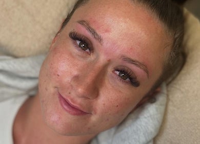 Client with stunning lashes at Lashes and Brows by Georgia, Stoke-on-Trent, England, GB.
