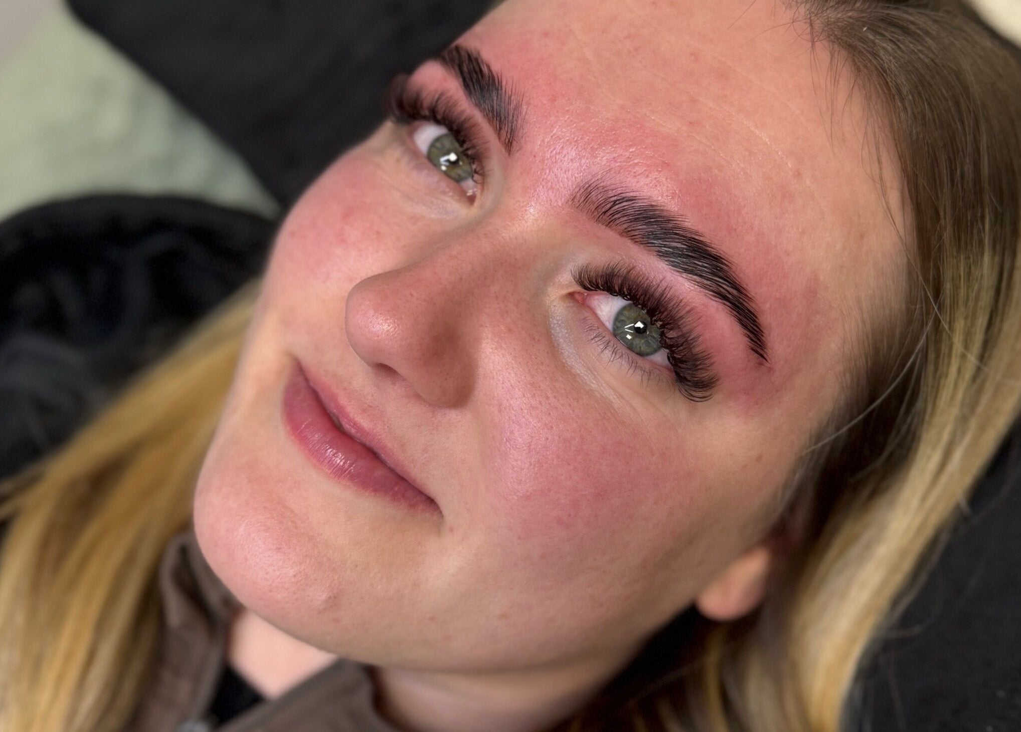 Close-up of styled lashes and brows at Lashes and Brows by Georgia, Stoke-on-Trent, England, GB.