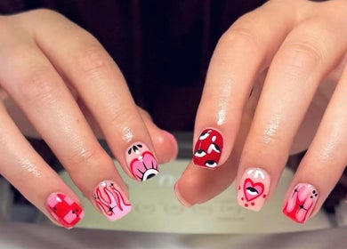 Unique nail art designs at House of Glam, Newcastle upon Tyne, England, GB, showcasing intricate creativity.