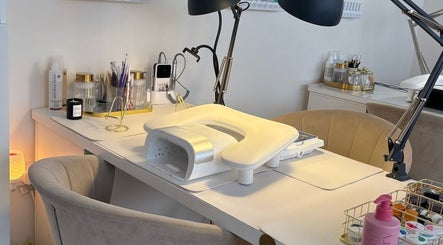Nail station setup at House of Glam in Newcastle upon Tyne, England, GB.
