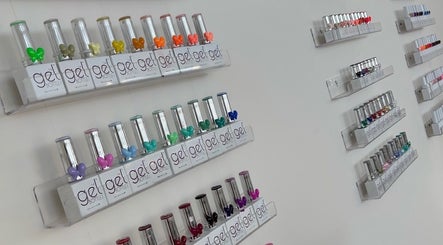 Colorful nail polish display at House of Glam, Newcastle upon Tyne, England, GB.