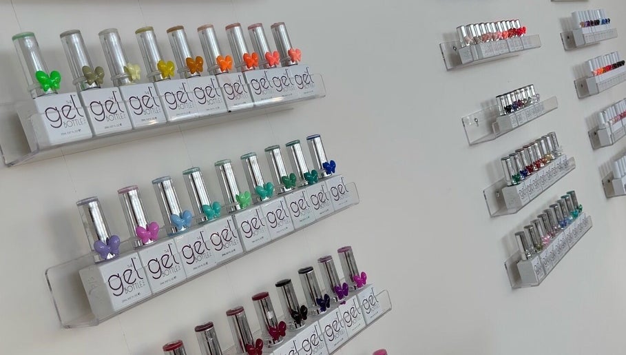 Vibrant nail polish display at House of Glam, Newcastle upon Tyne, England, GB.