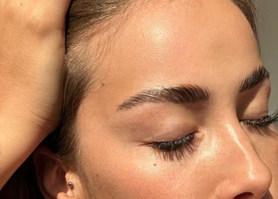 Close-up of perfectly shaped brows at La Luce Mesa Geitonia, Mesa Geitonia, Limassol, CY.
