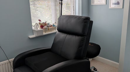 Comfortable spa chair at Angel Of Beauty Lounge in Halstead, England, GB, enhancing relaxation and service quality.