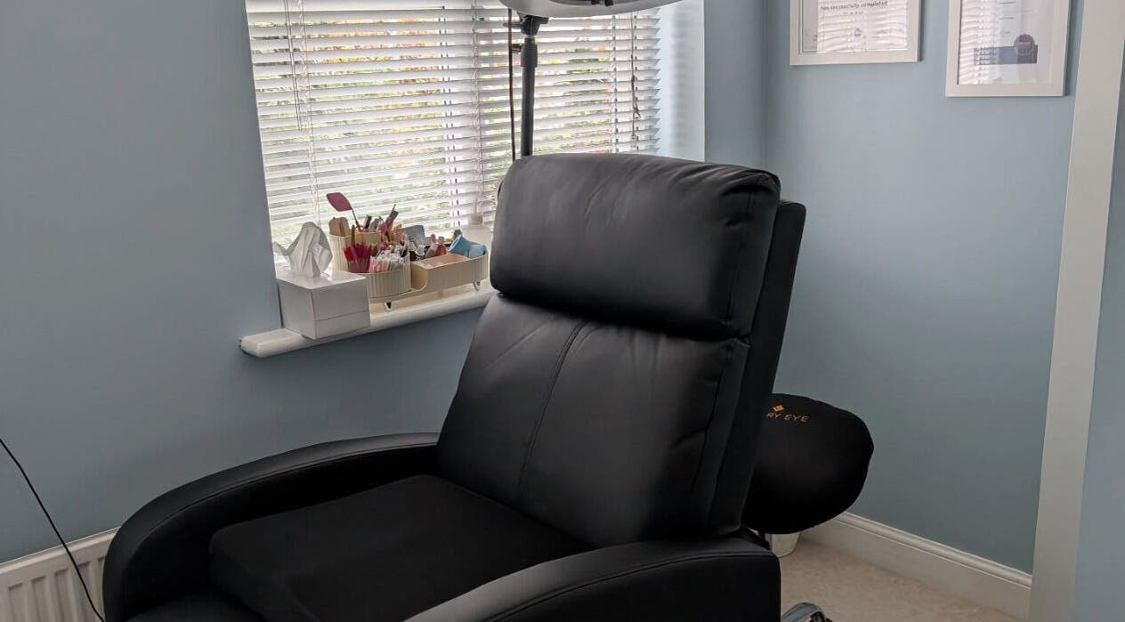 Relaxing chair at Angel Of Beauty Lounge, Halstead, England, GB, perfect for pampering sessions.
