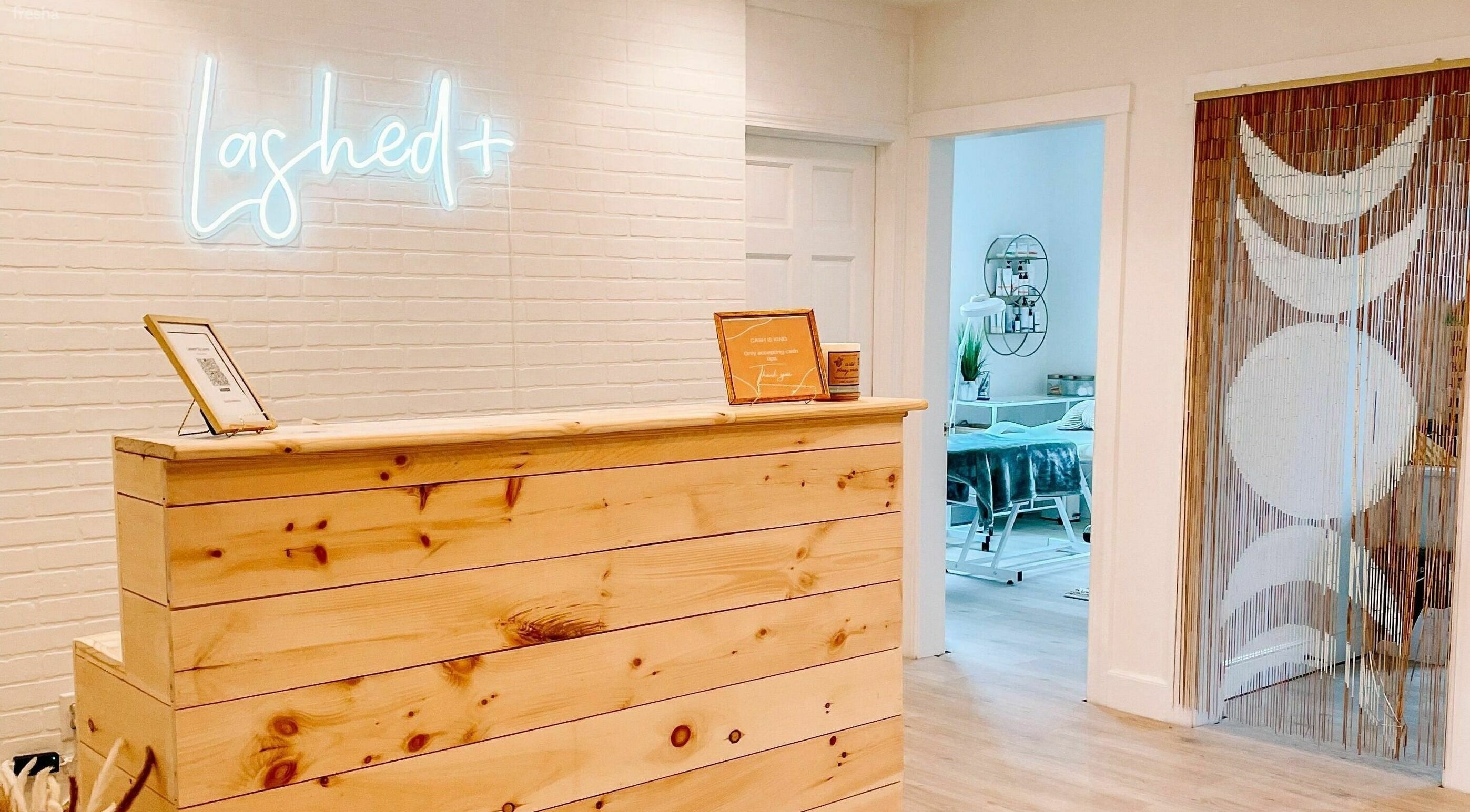 Welcoming reception at Katie Aesthetic Nurse at Lashed+, Norwell, Massachusetts, US with warm lighting.