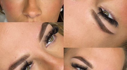 Close-up of styled lashes and brows at Patrycja Swiatczak Laser & Skin in Wonderlust Studio, Warrington, England, GB.