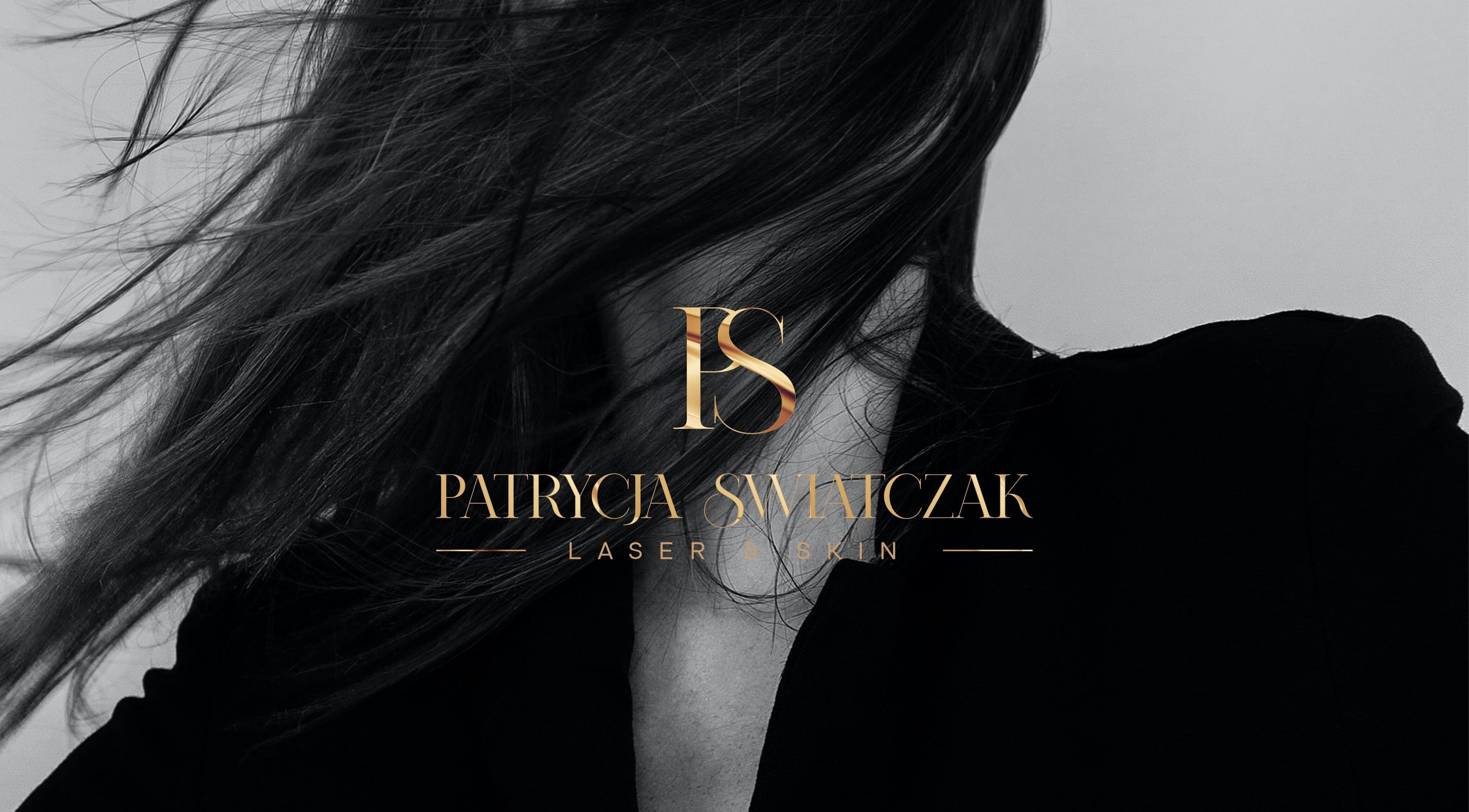 Logo of Patrycja Swiatczak PMU Laser & Skin in Wonderlust Studio, Warrington, England, GB, over flowing hair.