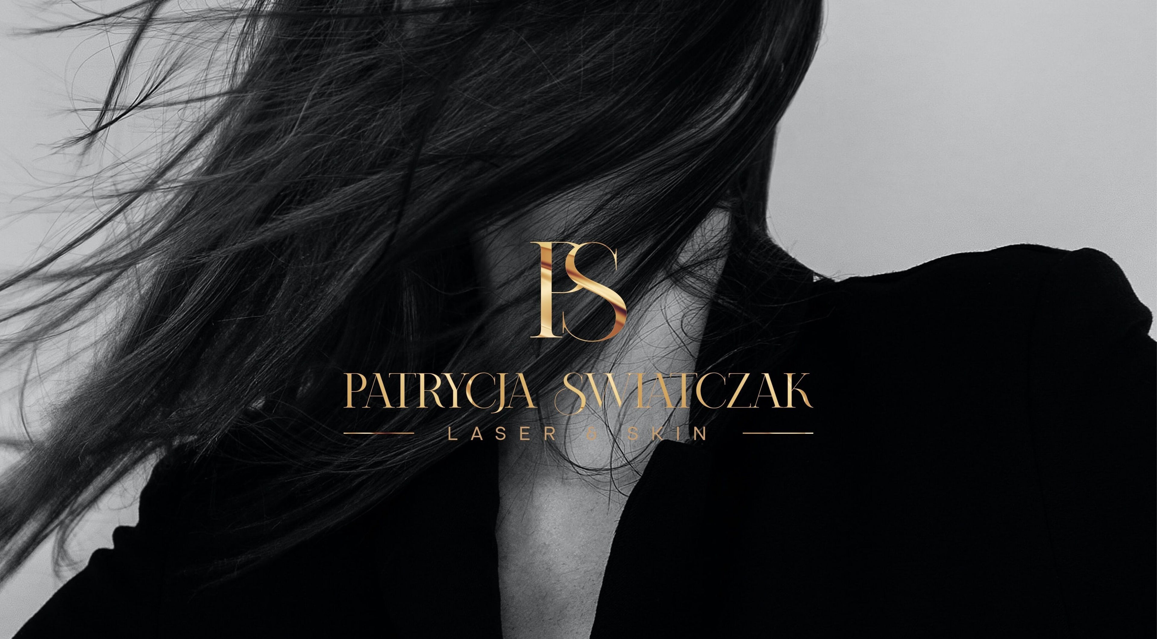 Logo of Patrycja Swiatczak PMU Laser & Skin in Wonderlust Studio, Warrington, England, GB, over flowing hair.