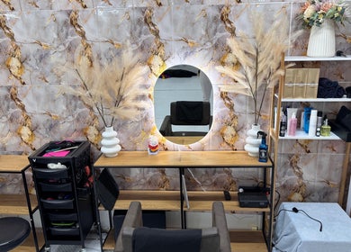 Elegant salon setup at The Collective Kambalda, Kambalda West, Western Australia, AU, featuring a stylish vanity.
