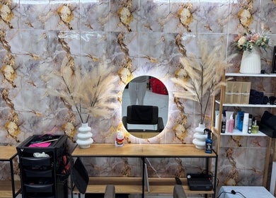 Elegant salon station at The Collective Kambalda, Kambalda West, Western Australia, AU, featuring chic decor.