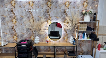 Elegant salon station at The Collective Kambalda, Kambalda West, Western Australia, AU, featuring chic decor.