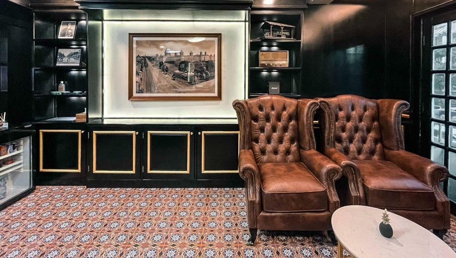 Elegant leather chairs and vintage decor at Fraser Barbershop - Botahtaung, Yangon, Yangon Region, MM.
