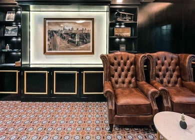 Elegant leather chairs and vintage decor at Fraser Barbershop - Botahtaung, Yangon, Yangon Region, MM.