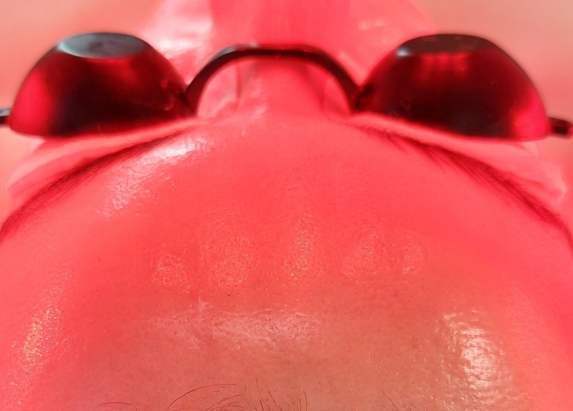 Close-up of a facial treatment with red light at The Skin Pro .ie in Waterford, County Waterford, IE.