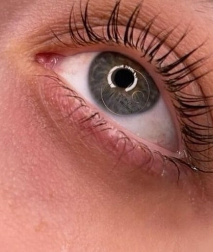 Close-up of enhanced eyelash extensions at LC Beauty and Wellness, Harrington Park, New South Wales, AU.