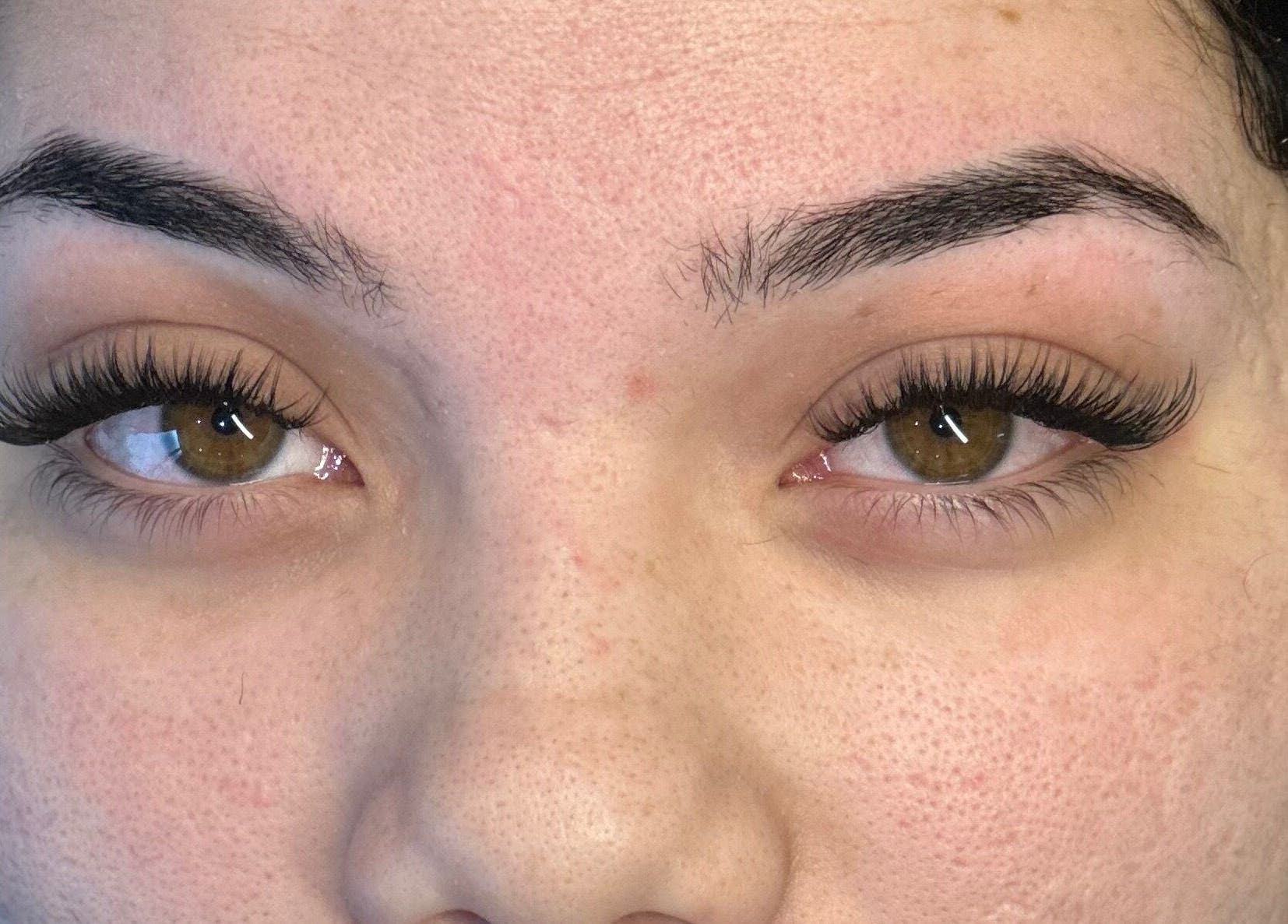 Close-up of elegant eyelash extensions by Callan J Artistry in Cape Town, Western Cape, ZA.