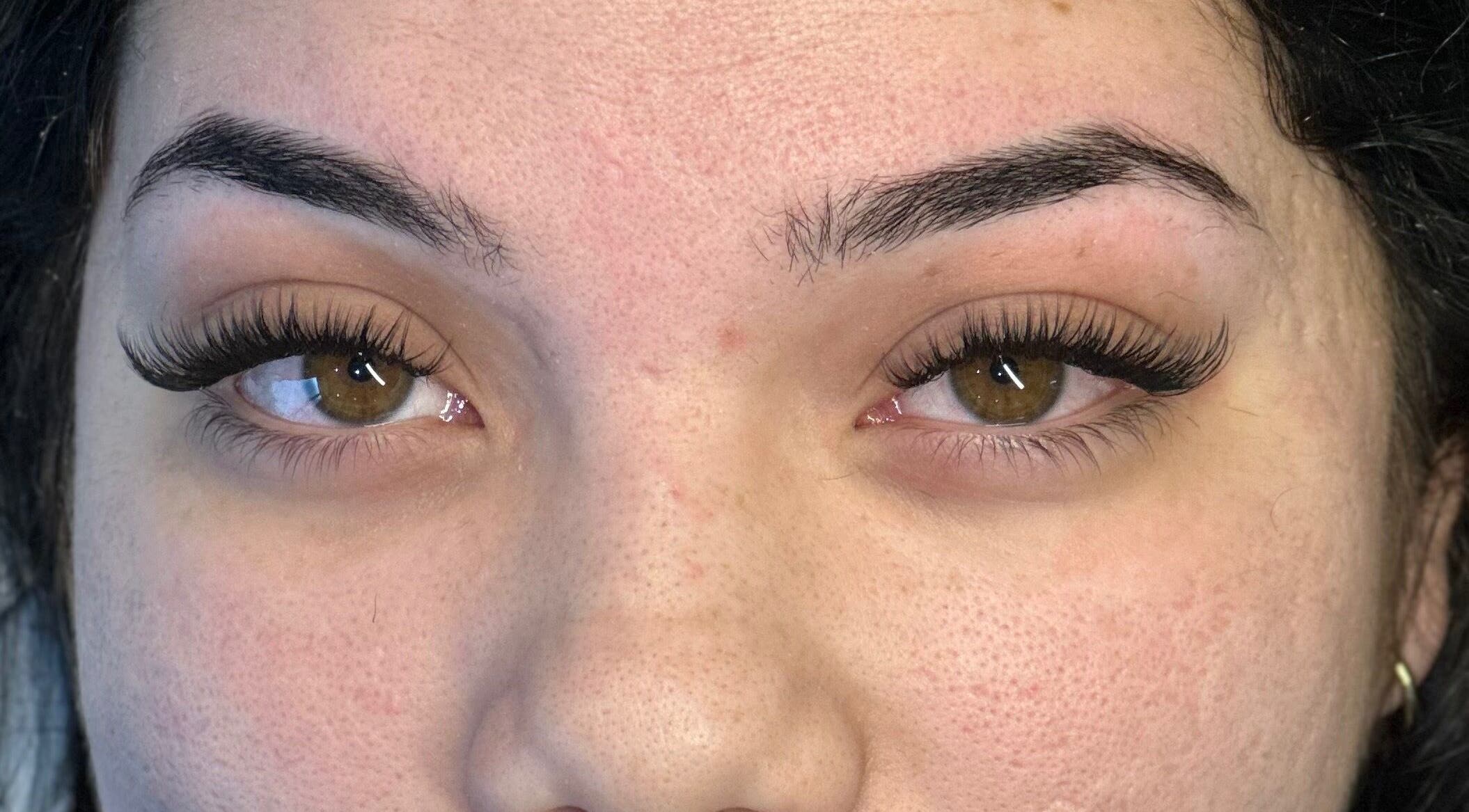 Close-up of elegant eyelash extensions by Callan J Artistry in Cape Town, Western Cape, ZA.