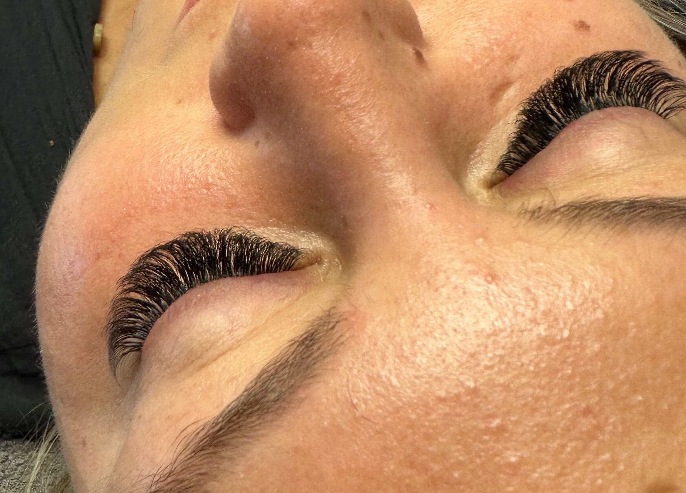 Eyelash extensions at Callan J Artistry, Cape Town, Western Cape, ZA in detail.