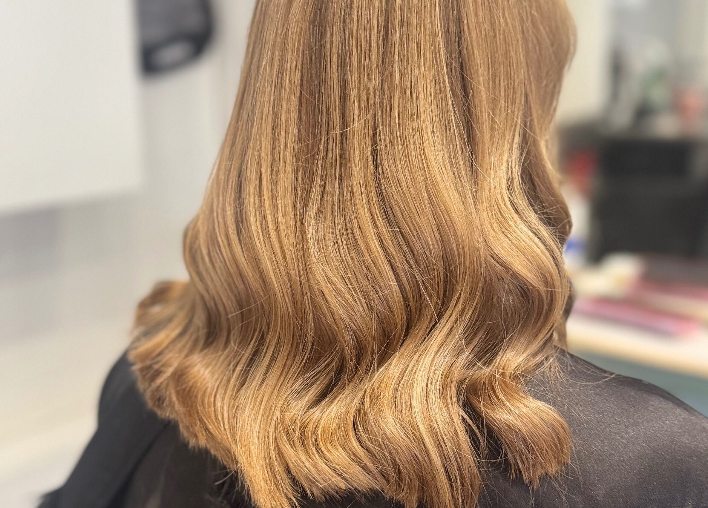Blonde hair with soft waves at Hair and Aesthetics by Sophie, Marlow, England, GB.