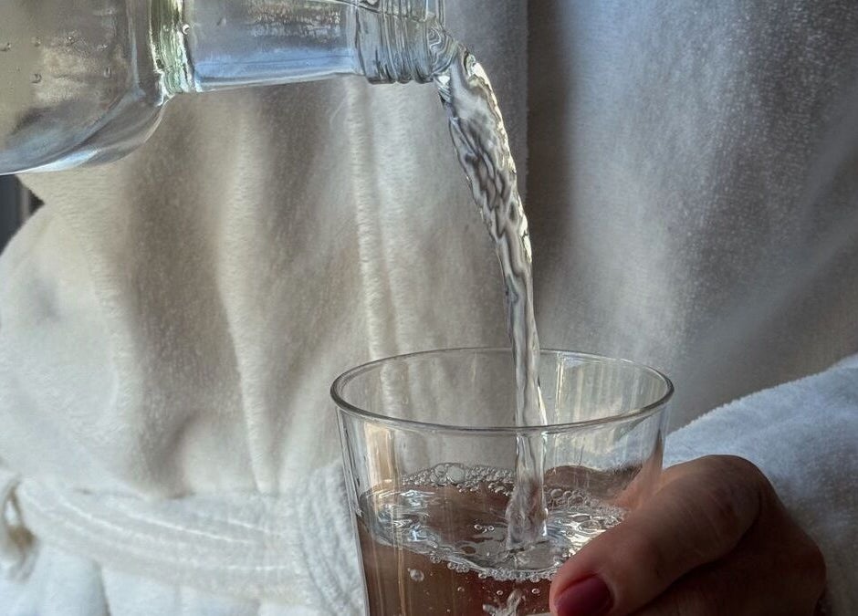 Elegant spa experience at Bea Beauty DC in Cambridge Springs, Pennsylvania, showcasing refreshment service.