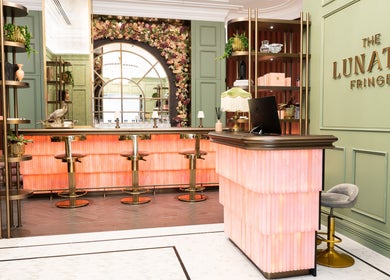 Luxurious interior of Lunatic Fringe Ladies Salon in Dubai, Dubai, AE, featuring elegant décor and lighting.