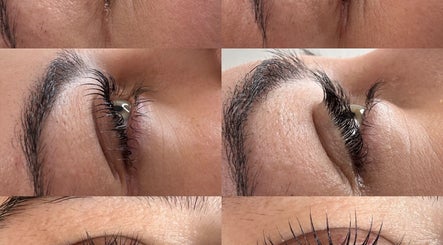 Close-up of lush lashes after treatment at iloNails.tech in Worcester, England, GB, highlighting eye beauty.