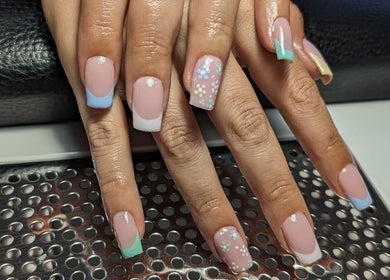 Stylish pastel nail art at The One Hand and Foot Spa, Roscommon, County Roscommon, IE.
