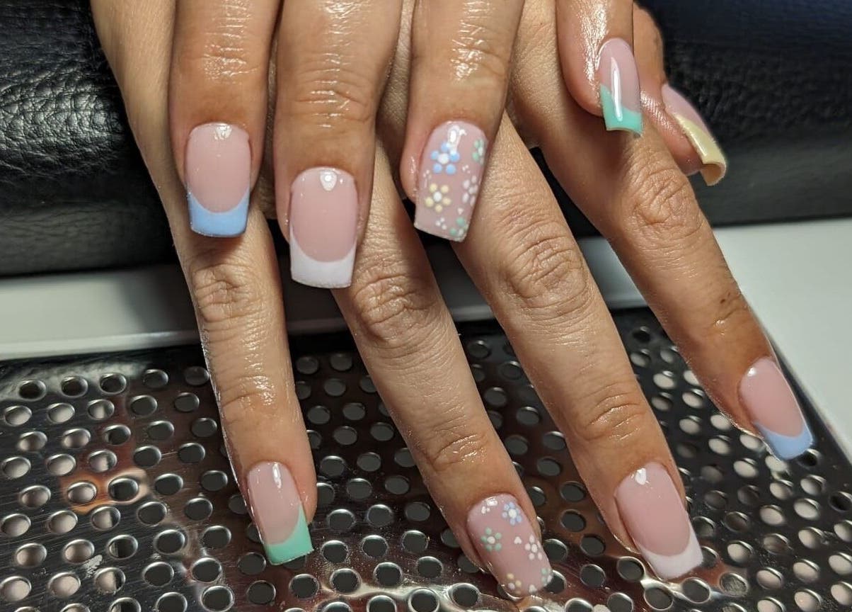 Stylish pastel nail art at The One Hand and Foot Spa, Roscommon, County Roscommon, IE.