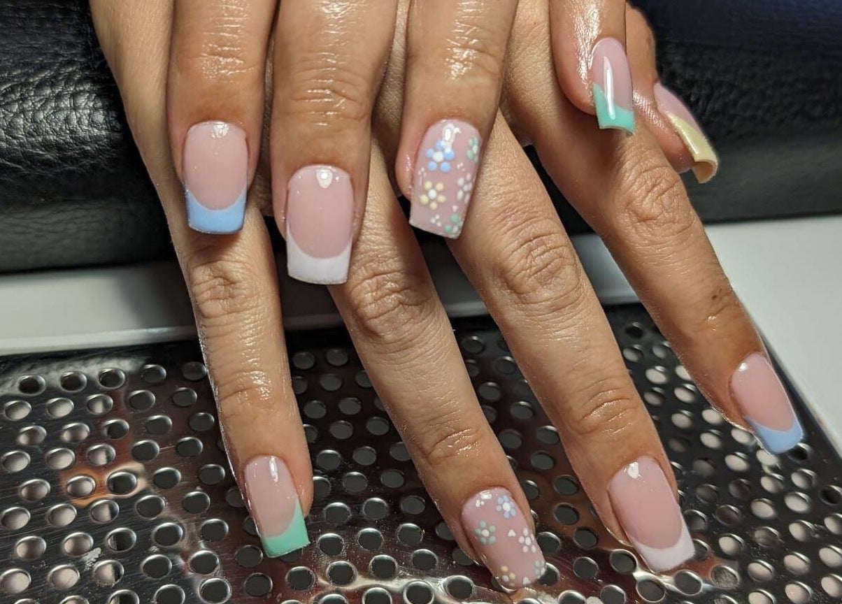 Stylish pastel nail art at The One Hand and Foot Spa, Roscommon, County Roscommon, IE.