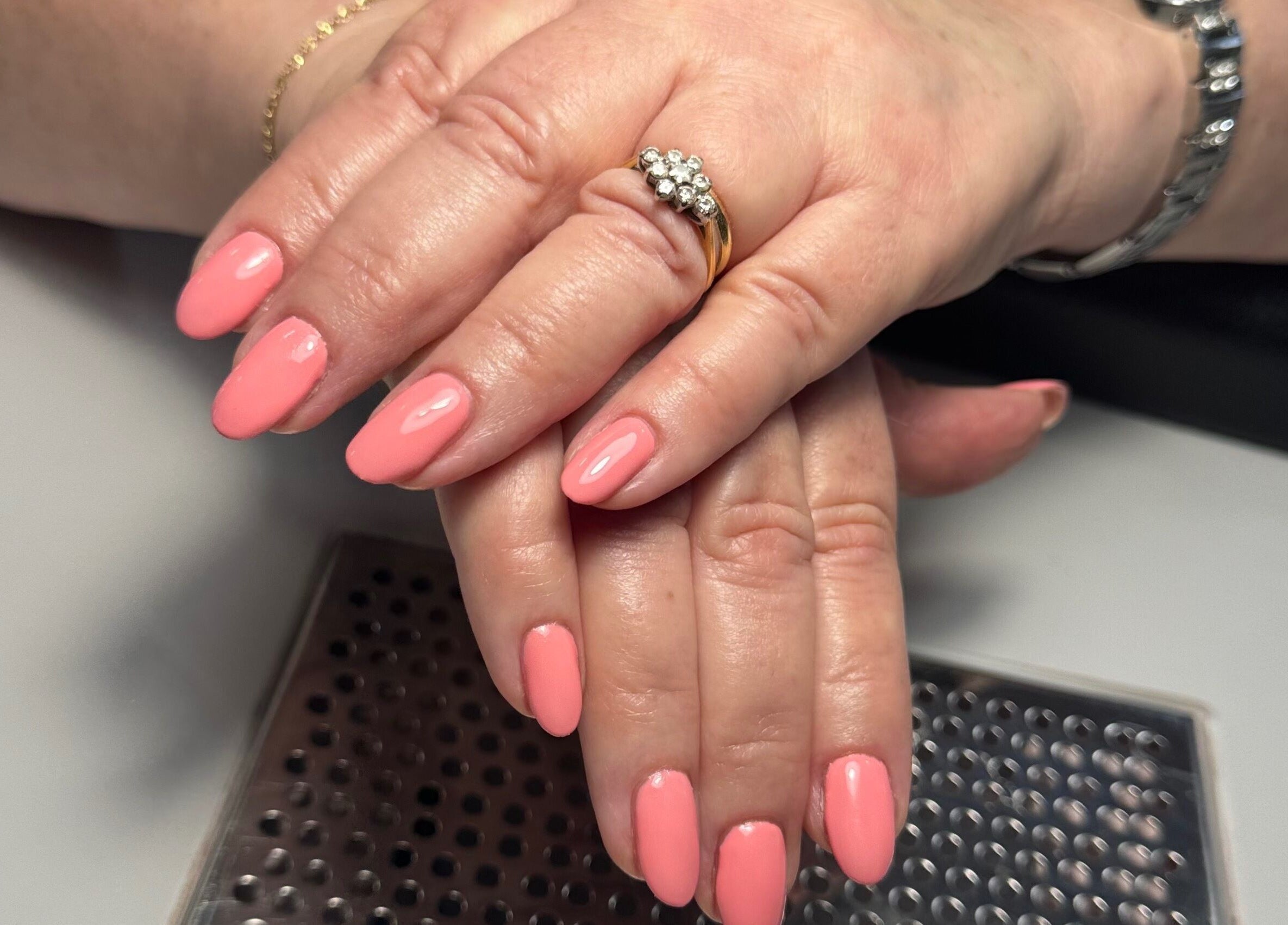 Elegant pink manicure at The One Hand and Foot Spa, Roscommon, County Roscommon, IE.