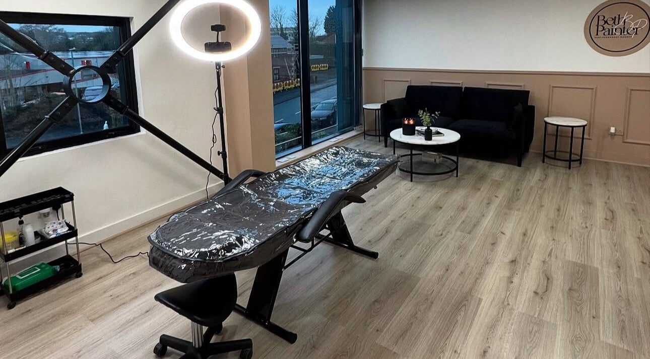 Modern treatment room at Beth Painter Artistry in Appley Bridge, England, GB featuring a stylish setup.