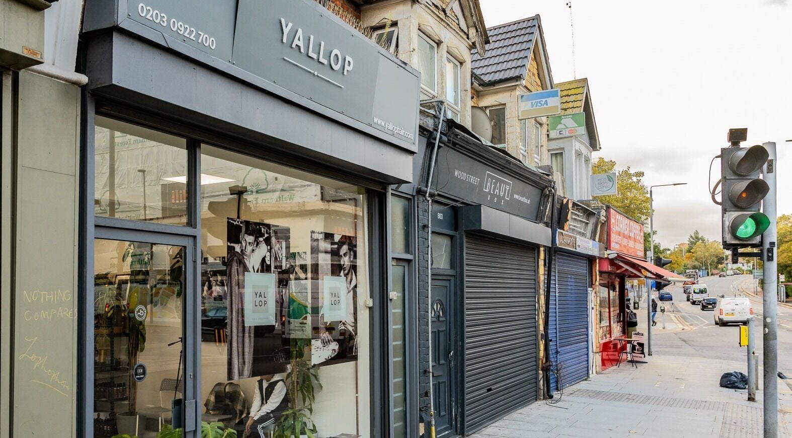 Yallop beauty and wellness storefront in London, England, GB showcasing modern design and inviting façade.
