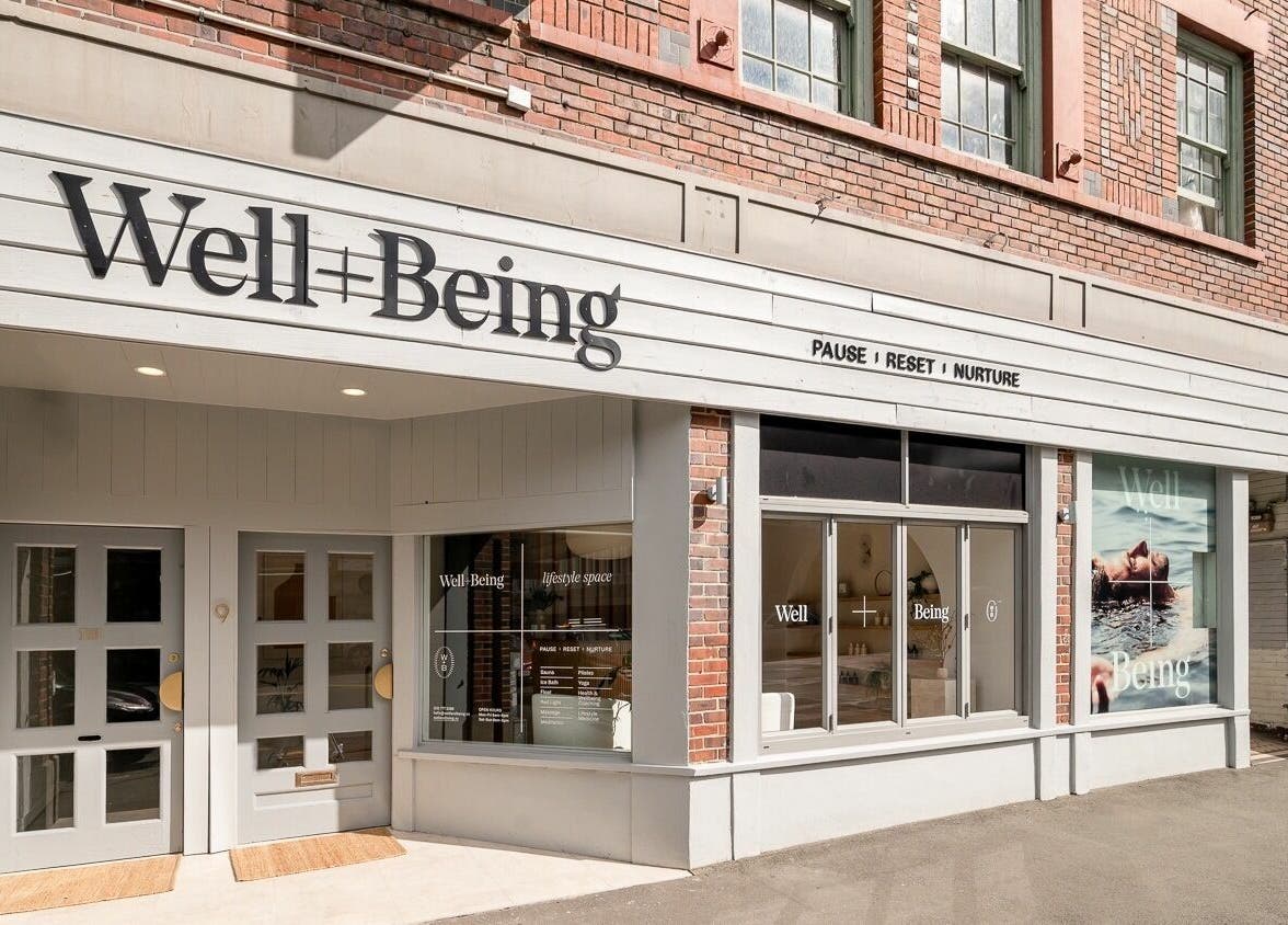 Discover Well and Being's charming entrance in Dunedin, Otago, NZ, a premier beauty and wellness destination.