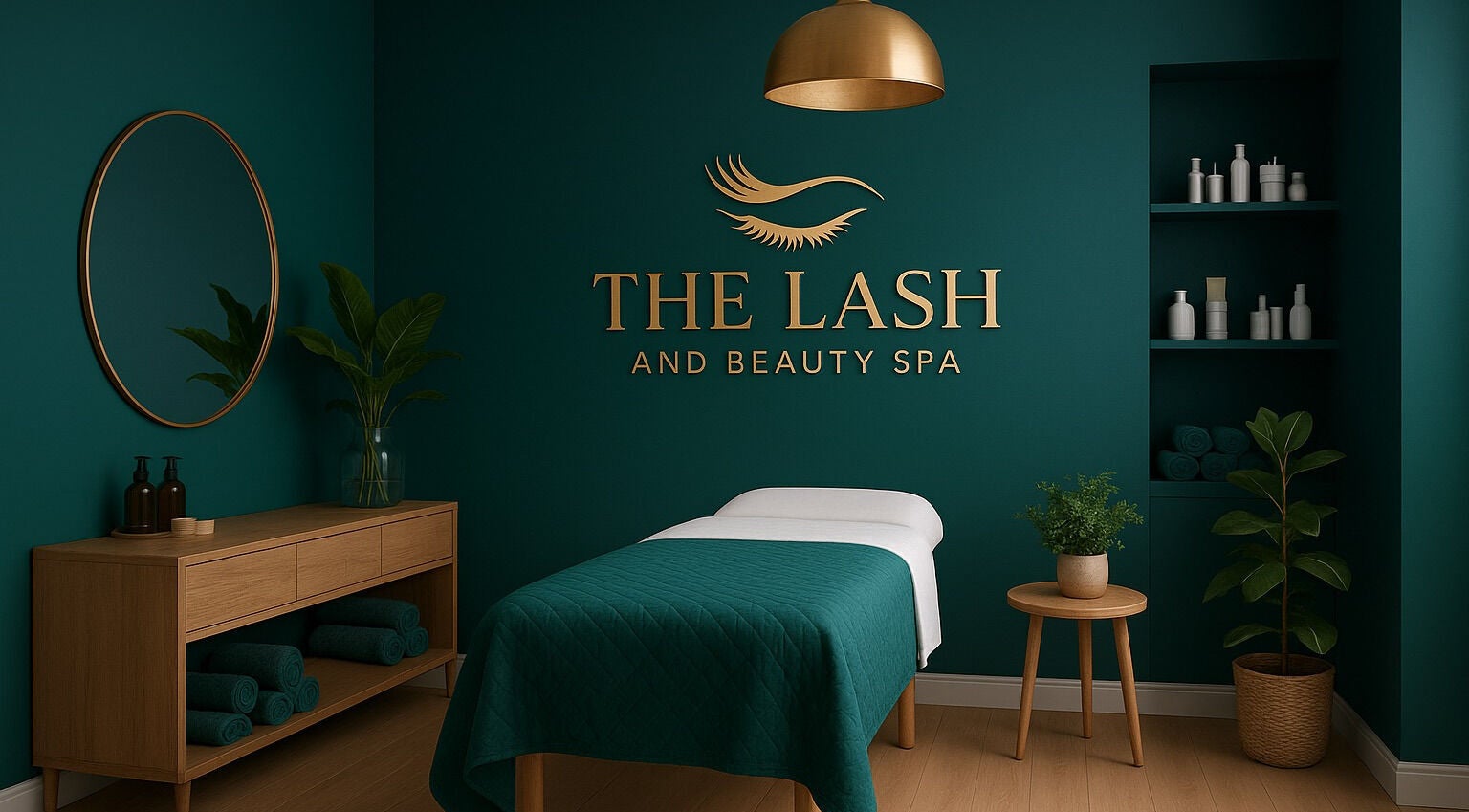 Luxurious treatment room at The Lash and Beauty Spa, Cape Town, Western Cape, ZA with serene decor.