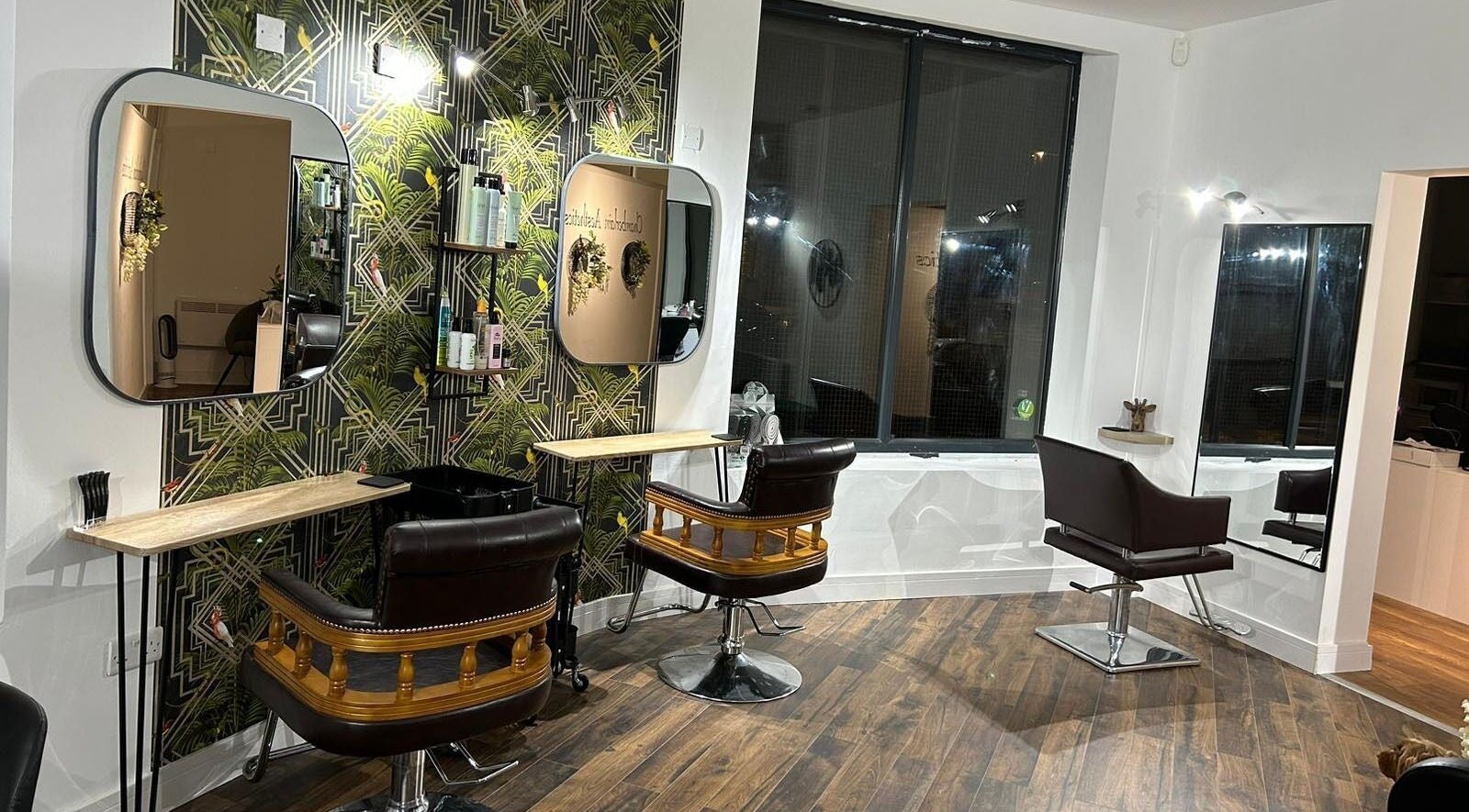 Chic salon setup at Raffis Northwich, Northwich, England, GB with stylish chairs and modern decor.