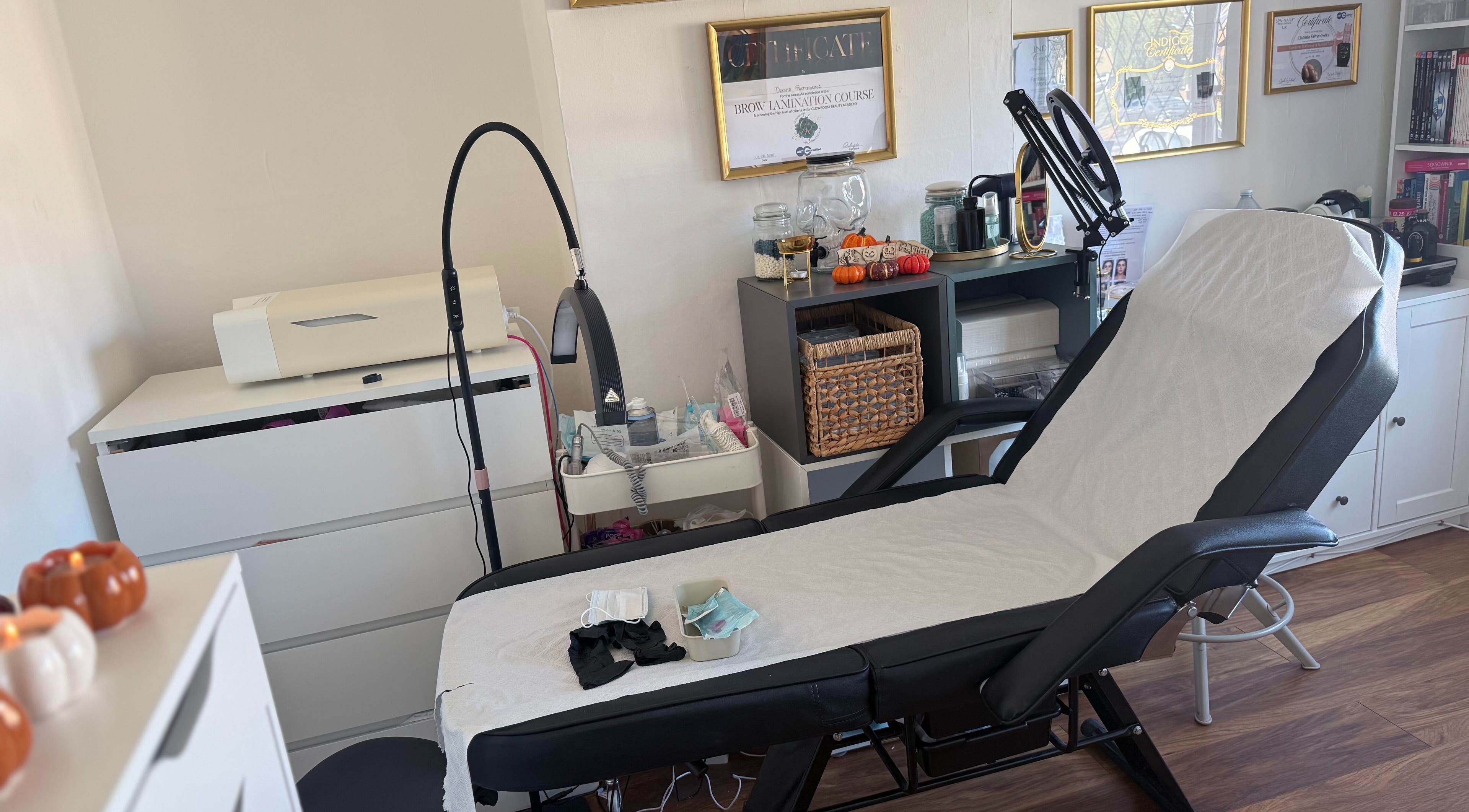 Modern treatment room at Rebel Beauty by Danka in Birmingham, England, GB showcasing a sleek design.