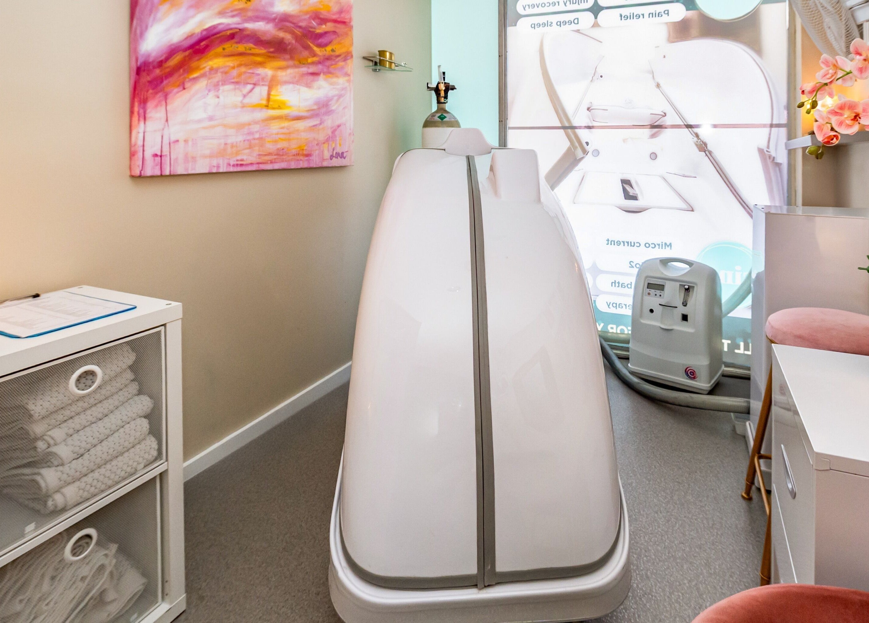 Luxurious wellness pod in Embellish Inc, Brookvale, NSW, AU for relaxation and rejuvenation.