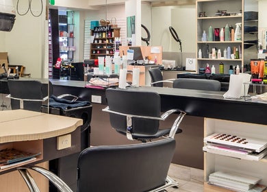 Modern salon setup at Booval - Gaye's Hair Fashions, Booval, Queensland, AU featuring hair styling stations.
