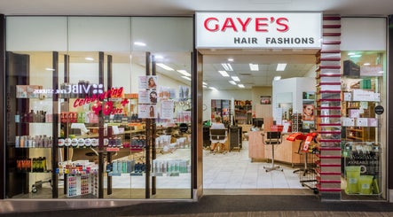 Entrance of Booval - Gaye's Hair Fashions in Booval, Queensland, AU showcasing products and seating.